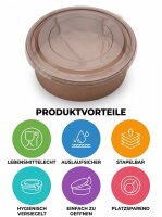Saladebox combi | 1000ml | Kraft | 150 stuks / doos
