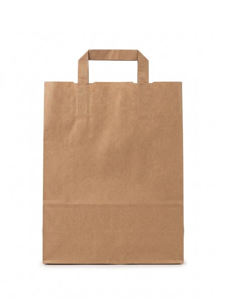 Paper carrier bags-brown | 32+17x27cm | 250 pcs / carton