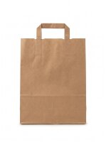 Sacs cabas en papier-marron | 32+17x27cm | 250...