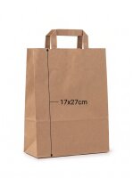Sacs cabas en papier-marron | 32+17x27cm | 250...