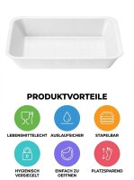 XPS absorbent foam tray A19A | White | 230x182x40mm | 400 pcs/sack