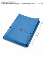 Side gusset bags | HDPE | F2 | 62+42x65cm | Blue | 1000...