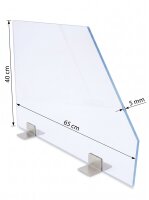 Cloison en plexiglas | 65x40cm | Épaisseur de...