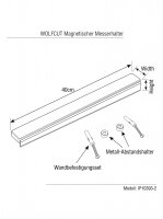 WOLFCUT | Magnetischer Messerhalter aus Edelstahl mit starkem Neodym-Magnet 40cm