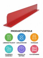 T-Trenner aus Kunststoff | Rot | 80x8cm