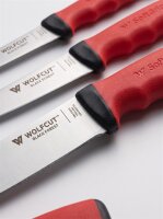WOLFCUT | Couteaux de boucher lot de 3 | Set 15 / 17 / 19cm - rouge