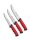 WOLFCUT | Couteaux de boucher lot de 3 | Set 15 / 17 / 19cm - rouge