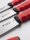 WOLFCUT | Couteaux de boucher lot de 3 | Set 15 / 17 / 19cm - rouge