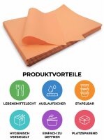 Steakpapier | Farbe Pfirsich | 1 / 4 Bogen = 38x50cm | 1000 Blatt/Karton