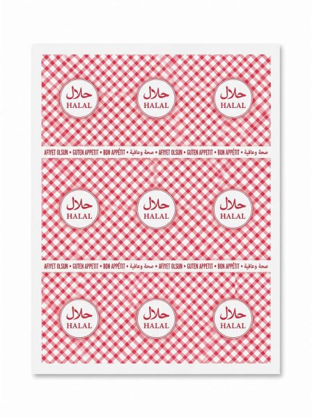 Versverpakkingspapier met folie | 1/4 vel | 38x50cm | Eco Quality-rood | 10kg / doos