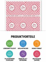 Versverpakkingspapier met folie | 1/4 vel | 38x50cm | Eco Quality-rood | 10kg / doos