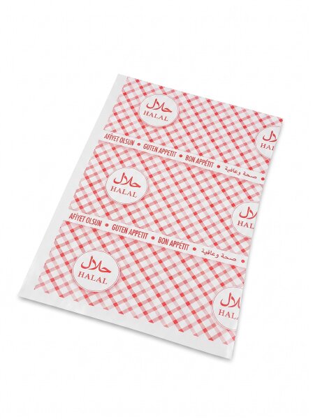 Folyolu taze ambalaj kağıdı | 1/8 tabaka | 38x25cm | 12,5kg / koli - HELAL LOGO