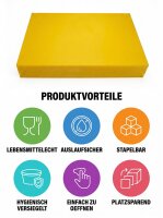Polyethylene plastic worktop | 50x35x4cm | Yellow