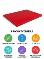 Polyethylen Arbeitsplatte aus Kunststoff | 150x60x4cm | rot