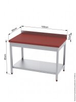 Stainless steel table / cutting table with bottom shelf |...