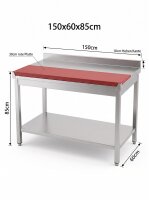 Stainless steel table / cutting table with bottom shelf |...