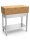 Hackblock aus Birkenholz u. Edelstahl | gestl. u. ablage boden | 70x50x90cm