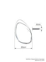 Streç film makinesi için paslanmaz çelik tel 4mm | 80cm