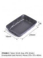 Tainer | S4-40 | Grau | XPS | Schale | 270x175x40mm | 660...