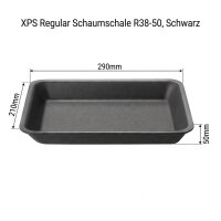 XPS Regular Schaumschale R38-50 | Schwarz | 290x210x50mm...
