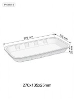 Tainer | 75-25 | Weiß | EPS | Schale | 270x135x25mm...