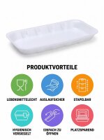 Tainer | 75-25 | White | EPS | Tray | 270x135x25mm | 870 pcs / pack