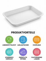 Tainer 73-25 | Blanc | EPS | Barquette | 218x135x25mm | 870 | pcs / paquet