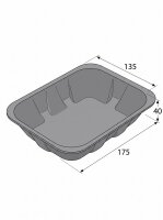 Tainer | 70-40 | rußfrei | Grau | 175x135x40mm |...