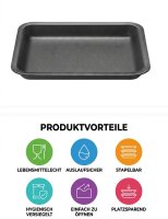 XPS Regular Schaumschale R15 | Schwarz | 218x178x24mm | 1080 Stück/Sack