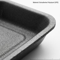 XPS Regular Schaumschale R12 | Schwarz | 225x135x24mm | 900 Stück/Sack