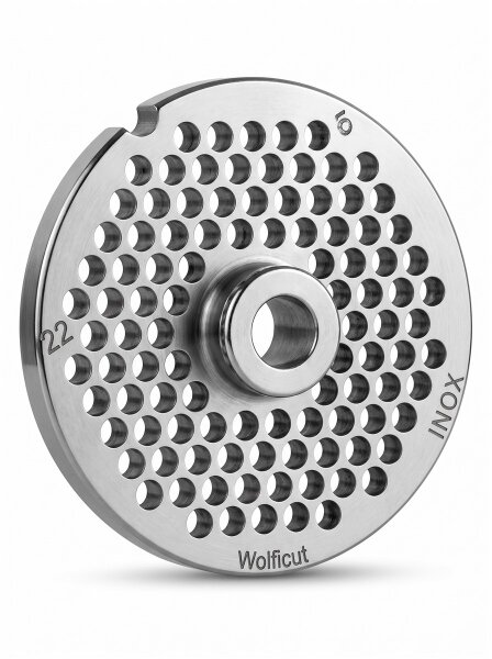 WOLFCUT | أقراص مفرمة لحم من الستانلس ستيل للمقاس 22 | مع محور | 1 مجرى | طويل العمر | 5mm