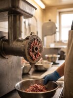 WOLFCUT | Stainless steel meat grinder plates for size 22 | with hub | 1 keyway | durable | 3,5mm