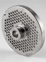 WOLFCUT | Stainless steel meat grinder plates for size 22 | with hub | 1 keyway | durable | 3,5mm