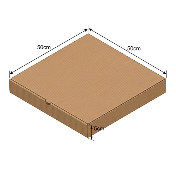 Pizza box | Brown | 50x50x5cm | 50 pcs / pack