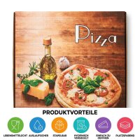 Pizza-Karton | Braun | 50x50x5cm | 50 Stück / Pack