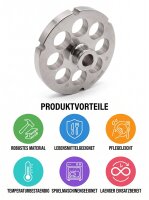 WOLFCUT | Stainless steel meat grinder plates for size 32...