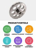 WOLFCUT | Stainless steel meat grinder plates for size 32...