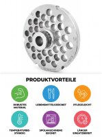 WOLFCUT | Stainless steel meat grinder plates for size 32...