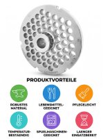 WOLFCUT | Stainless steel meat grinder plates for size 32...