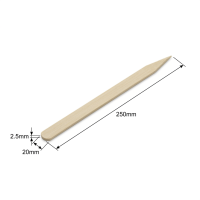 Kebap için yassı bambu şiş | 250x20x2,5mm | 1000...