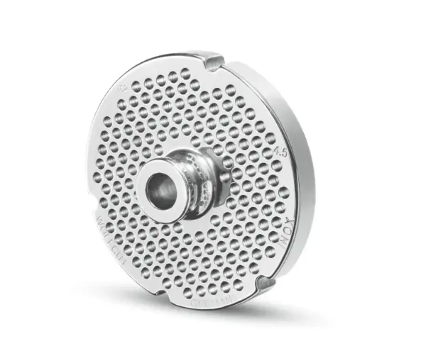 WOLFCUT | Grilles de hachoir en inox pour taille 32 | avec moyeu | 4 encoches | longue durée de vie | 4,5mm