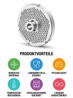 WOLFCUT | Stainless steel meat grinder plates for size 32...