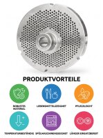 WOLFCUT | Stainless steel meat grinder plates for size 32...