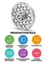 WOLFCUT | Grilles de hachoir en inox pour taille 32 |...