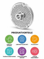 WOLFCUT | Grilles de hachoir en inox pour taille 32 |...