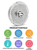 WOLFCUT | Grilles de hachoir en inox pour taille 32 |...