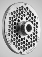WOLFCUT | Grilles de hachoir en inox pour taille 32 | avec moyeu | 2 encoches | longue durée de vie | 8mm