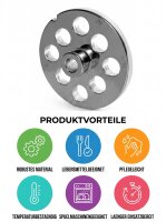WOLFCUT | Grilles de hachoir en inox pour taille 32 |...