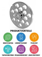 WOLFCUT | Grilles de hachoir en inox pour taille 32 |...