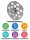 WOLFCUT | Stainless steel meat grinder plates for size 32 | with hub | 1 keyway | durable | 16mm